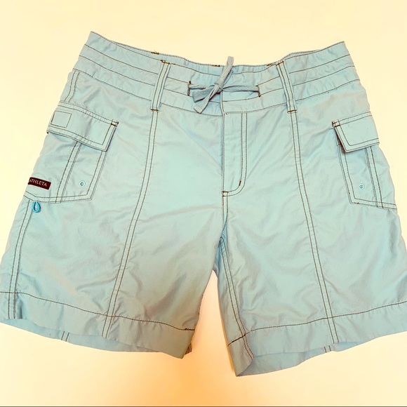 Athleta Pants - Athleta Cargo Hiking Outdoor Shorts Baby Blue Sz 6